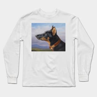 Portrait of a Doberman (1916) by Carl Reichert Long Sleeve T-Shirt